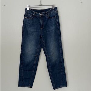 Chico's  Mid Rise Barrel Jeans in Dark Wash